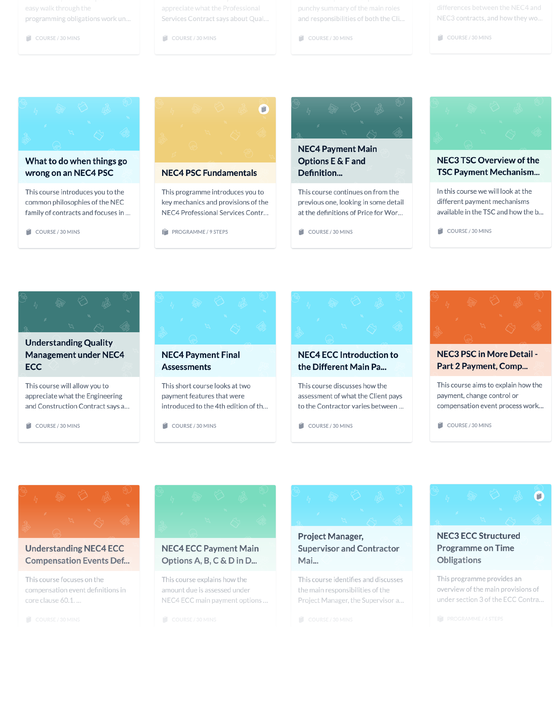 Extensive course library